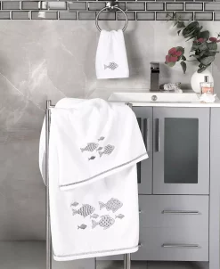 Linum Home Textiles Turkish Cotton Figi Embellished Towel Set, 4 Piece -Avanti Linens Shop 23177373 fpx