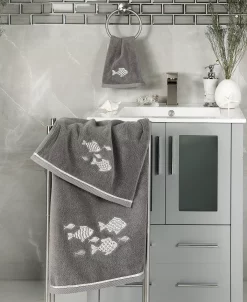 Linum Home Textiles Turkish Cotton Figi Embellished Towel Set, 4 Piece -Avanti Linens Shop 23177526 fpx