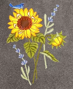 Linum Home Textiles Turkish Cotton Girasol Embellished Towel Set, 4 Piece -Avanti Linens Shop 23177875 fpx