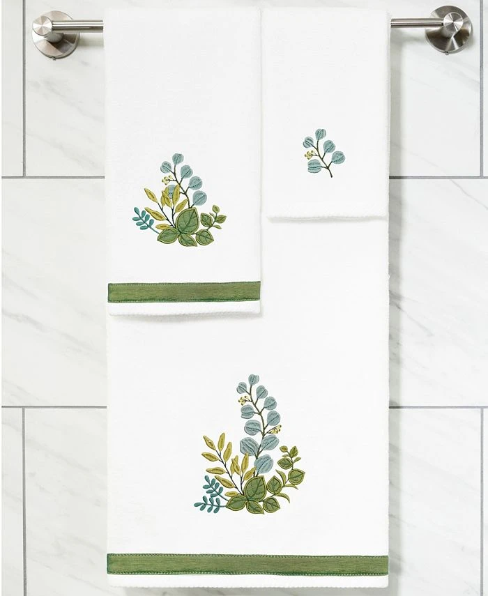 Linum Home Textiles Turkish Cotton Botanica Embellished Towel Set, 4 Piece 6 Linum Home Textiles Turkish Cotton Botanica Embellished Towel Set, 4 Piece - Image 4