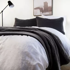 Bokser Home Luxury Cotton Channel Stitched Velvet Quilted Sham Set - Standard -Avanti Linens Shop 23358345 fpx