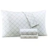 Charter Club Printed Window Pane 550-Thread Count Cotton 4-Pc. Sheet Set, Full, Created For Macy's